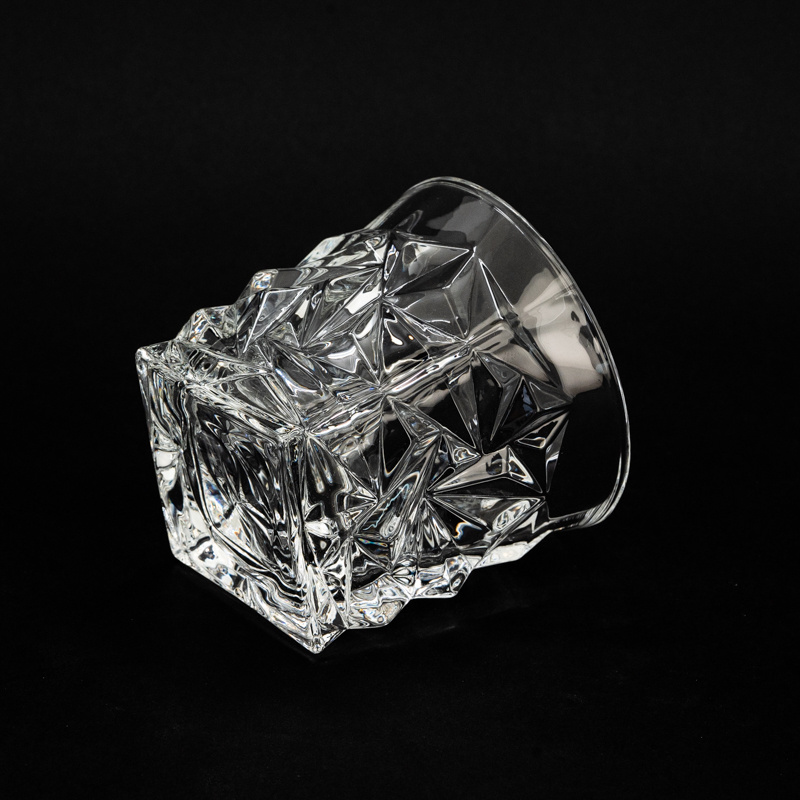 wholesale custom oem crystal diamond rock glass cup whiskey glasses