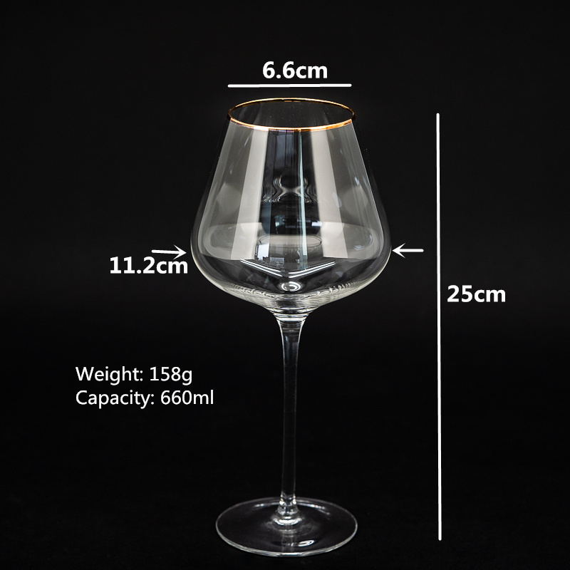 china luxury unique white clear logo handmade glass wholesale wedding crystal long stem red wine goblet glasses