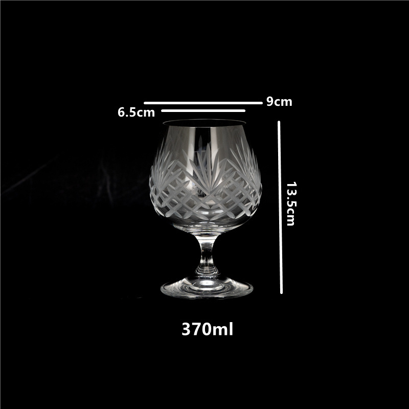 Wholesale Classic Handmade Engraved Brandy Snifter Cognac Wine Glass Cup