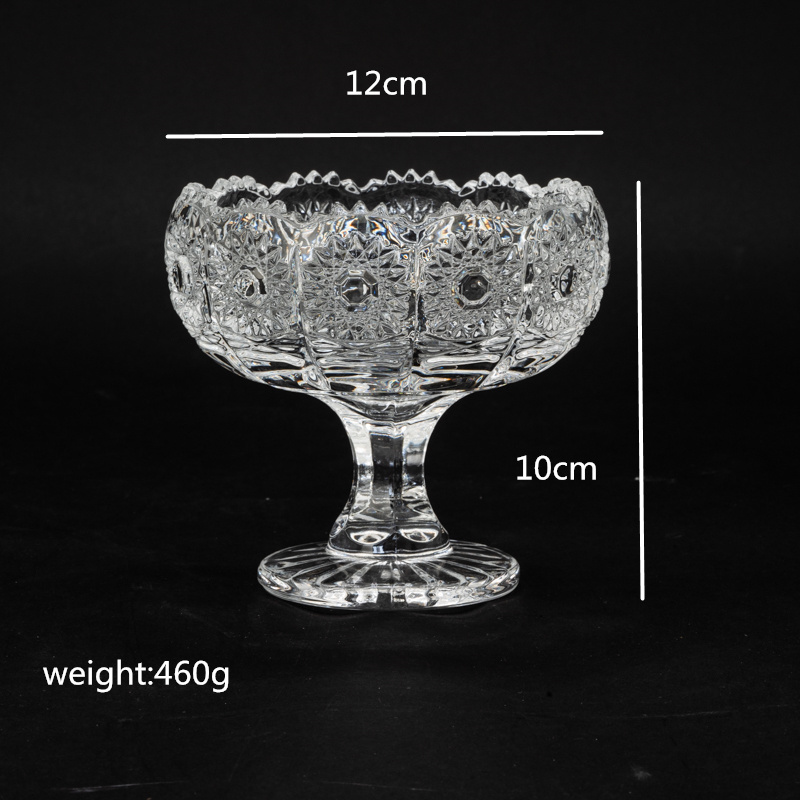 17PK cut trifle crystal glass sugar ice cream bowl mini salad dessert bowls