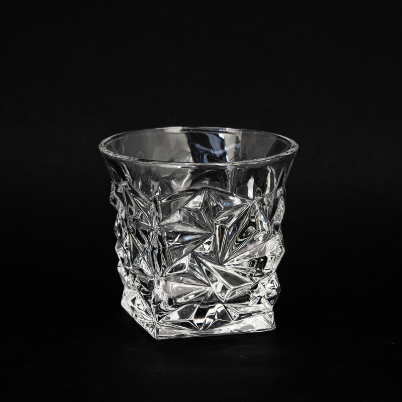 wholesale custom oem crystal diamond rock glass cup whiskey glasses