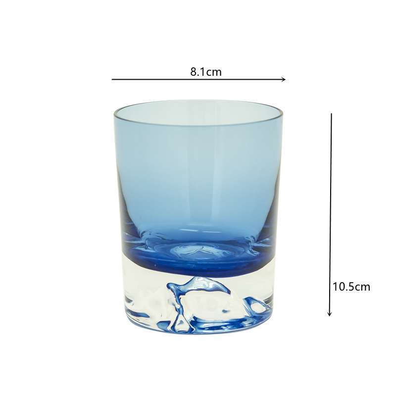 heavy base creative mountains design rock whiskey glass