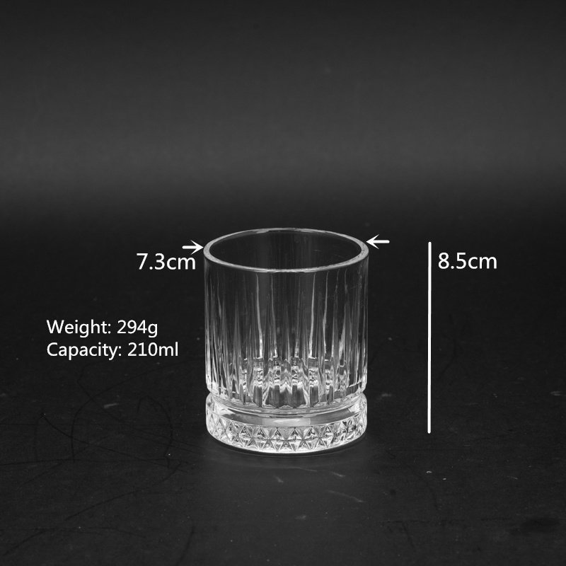 lead free crystal clear ridged whisky glassware ribbed glass cups whiskey