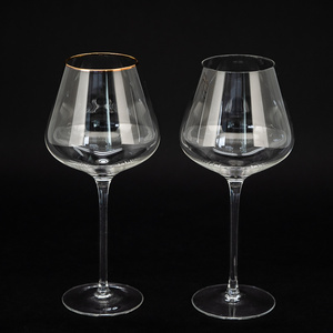 china luxury unique white clear logo handmade glass wholesale wedding crystal long stem red wine goblet glasses