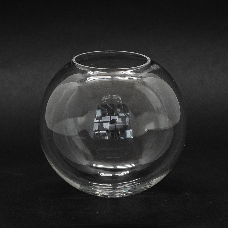 Wholesale decorative flower preserve round shape empty clear glass snow globe dome glass display cases dome