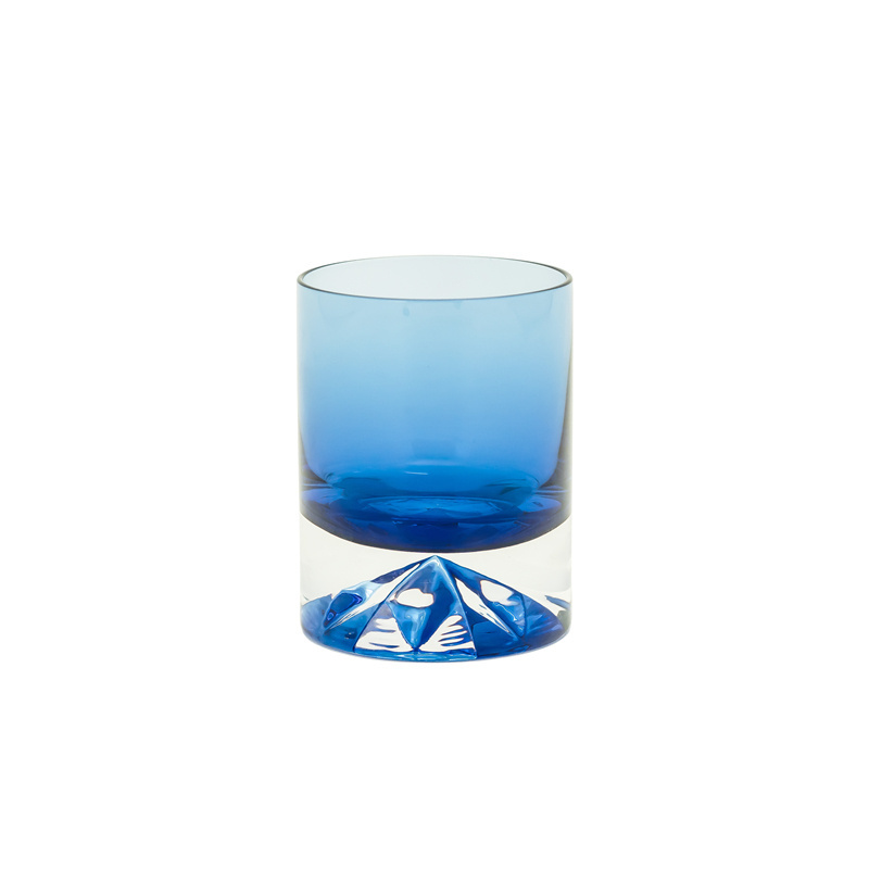 Wholesale personalized blue color design wine mountains whiskey glasses