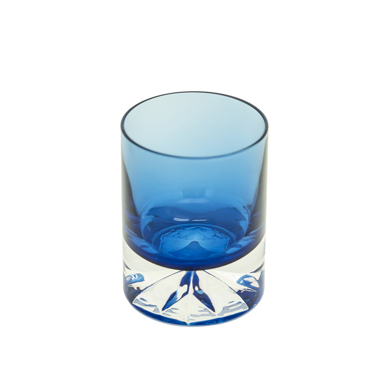 Wholesale personalized blue color design wine mountains whiskey glasses