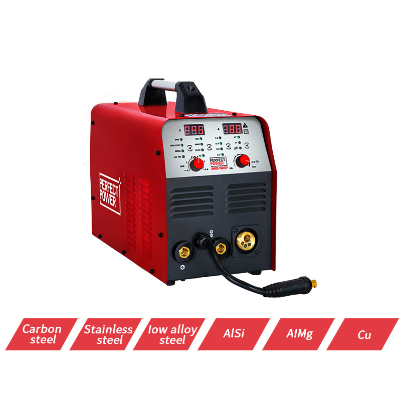 5 in 1 MMA TIG MAG MIG Welder 180 AMP IGBT Aluminum CO2 NO GAS Inverter Welding Machine Aluminium Welding Machine