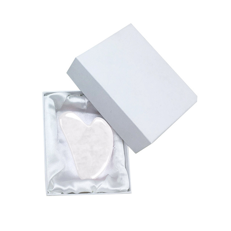 White Jade Gua Sha Facial Massager, High pure white Jade guasha for face Healthcare Massage