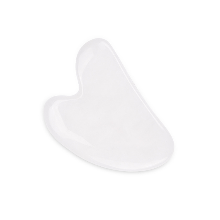 White Jade Gua Sha Facial Massager, High pure white Jade guasha for face Healthcare Massage