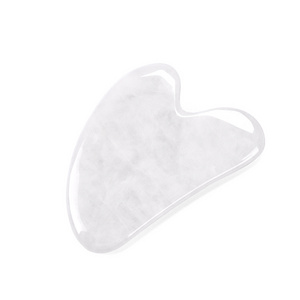 White Jade Gua Sha Facial Massager, High pure white Jade guasha for face Healthcare Massage