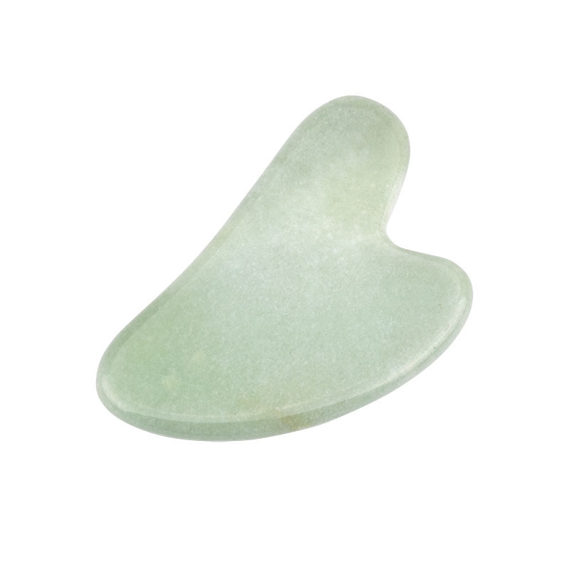 Natural gemstone green skincare face lift tool aventurine jade roller and gua sha set jawline exerciser