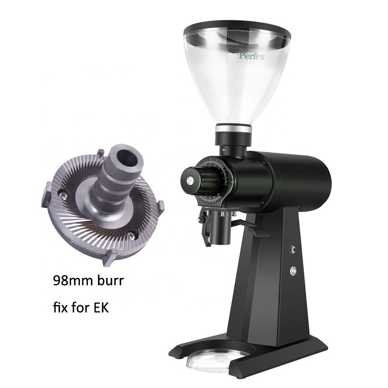 98mm commercial coffee grinder professional electric coffee bean grinding machine burr coffee tea espresso supplies stainless