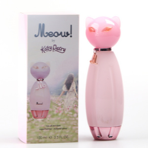 Cute cat shape spray glass perfume bottle 75ml with gift box