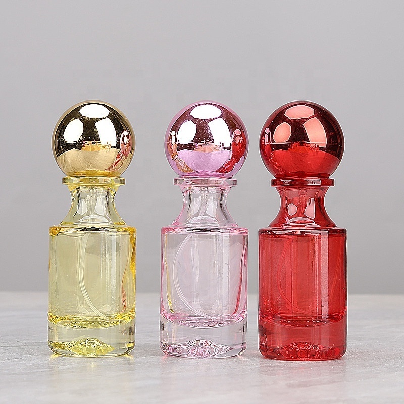 In stock 30ml round perfume bottles iridescent perfume spray bottle