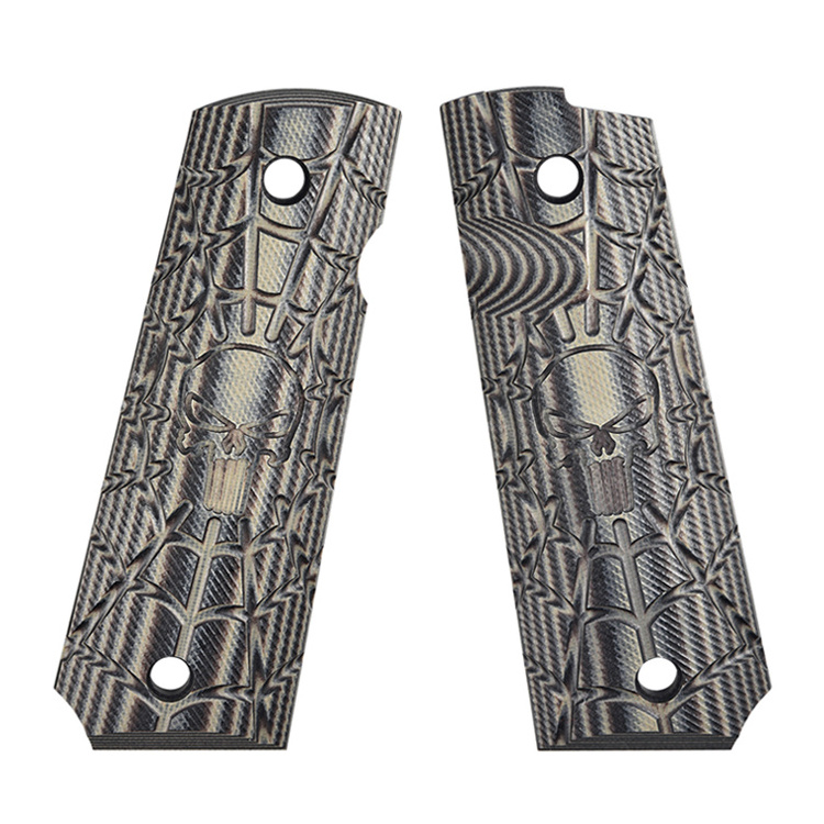 Factory Directly Supply Precision CNC machined Full size G-10 Punisher Grips for Shooting