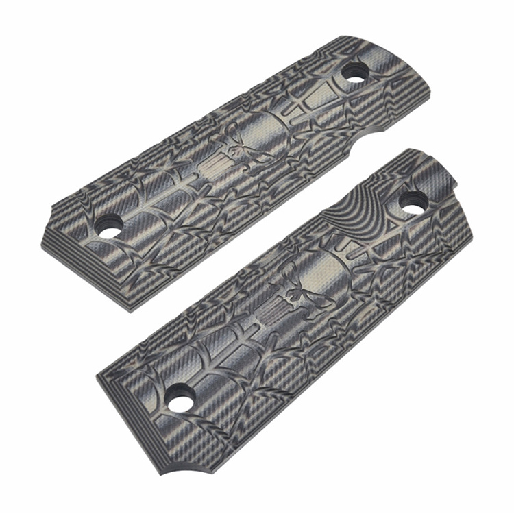 Factory Directly Supply Precision CNC machined Full size G-10 Punisher Grips for Shooting