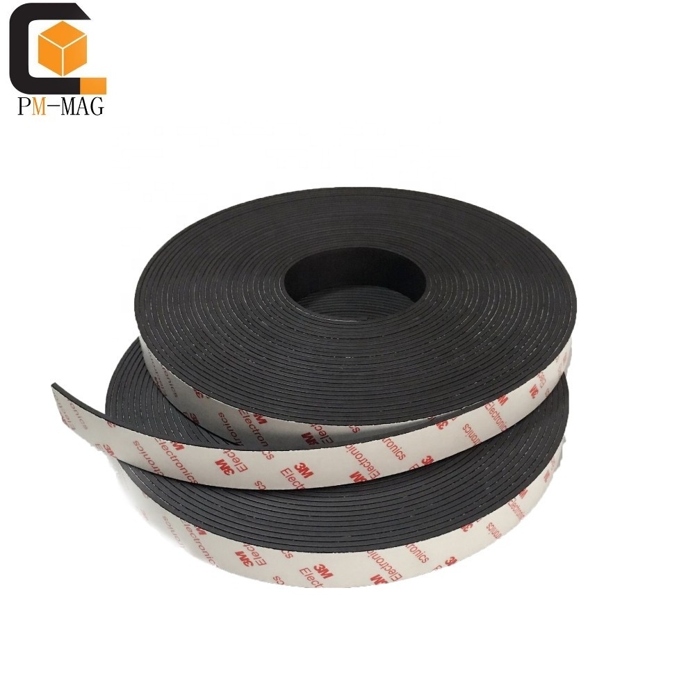 Wholesale magnetic strips with 3m adhesive fridge door magnetic strip rubber magnet