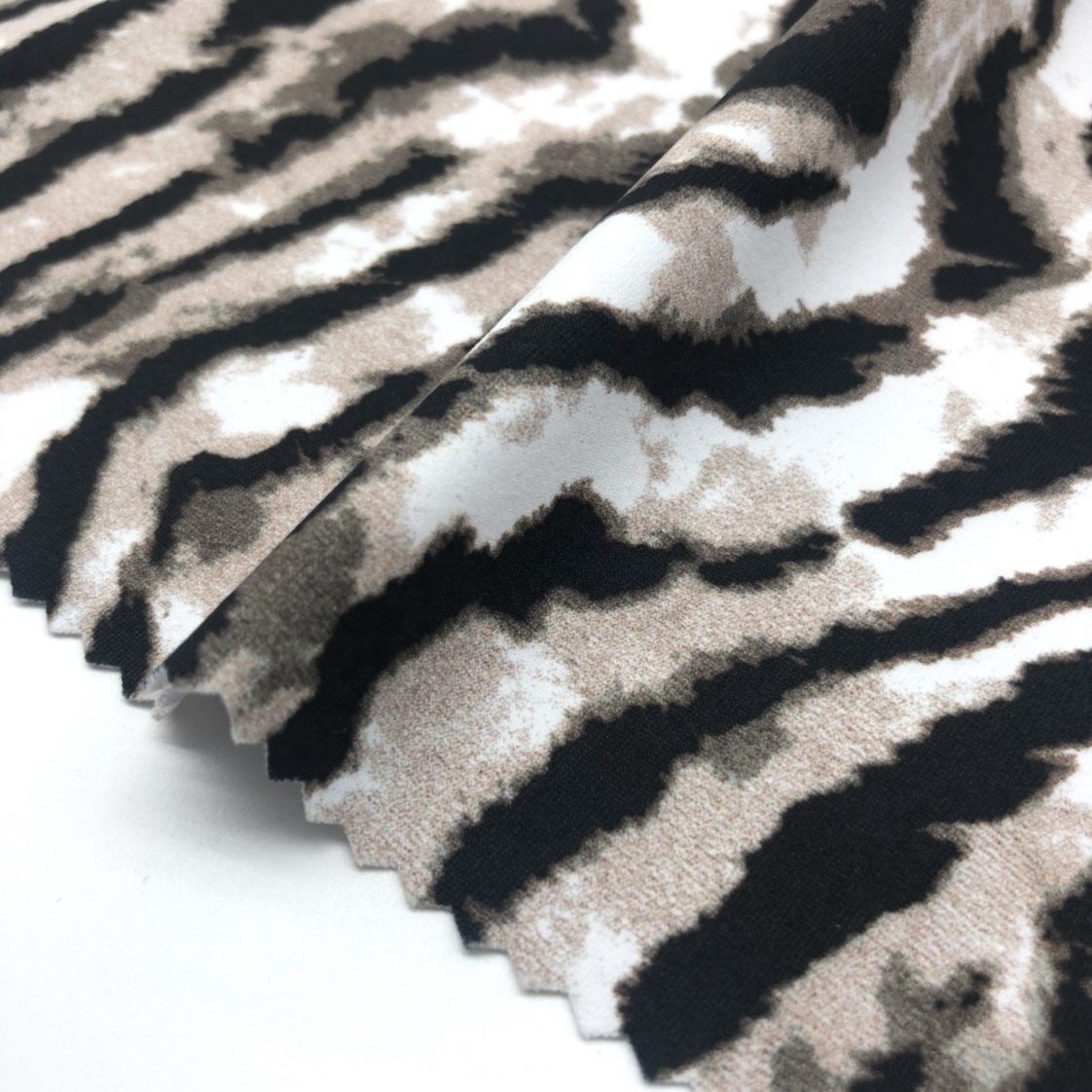 zebra custom digital print printing tricot polyester spandex 4 way stretch swimwear fabric for sale