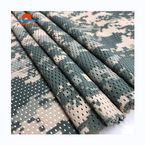 Good quality camouflage mesh printing fabric functional hunting bag fabric use for outdoor jacket or clothes