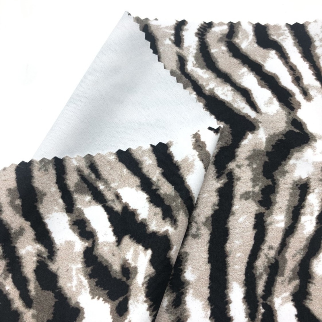 zebra custom digital print printing tricot polyester spandex 4 way stretch swimwear fabric for sale