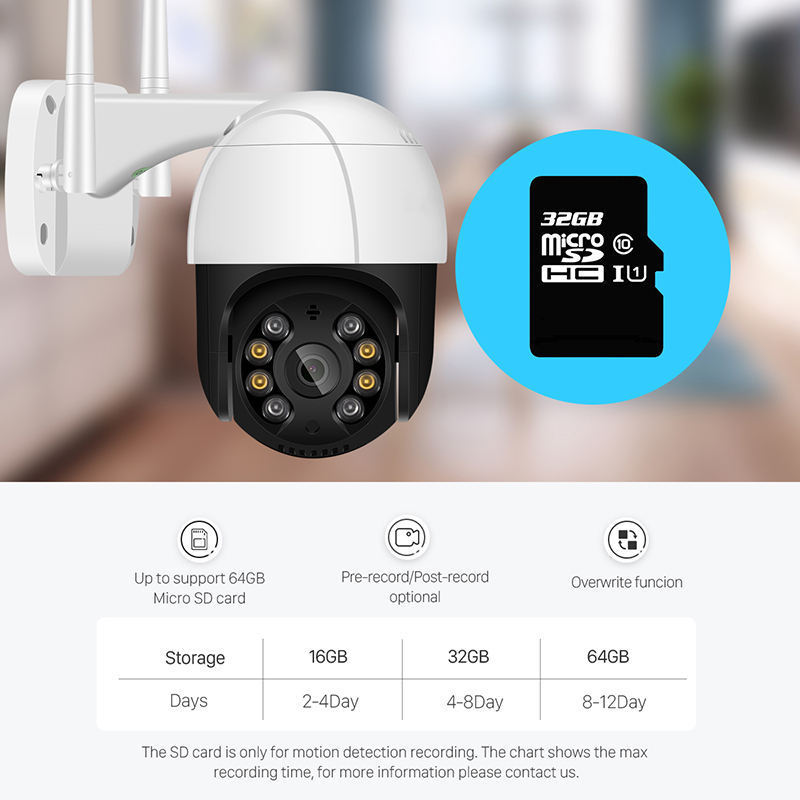 2/3/5/8MP Security Camera Outdoor Waterproof Pan Tilt Home Two-way Audio Wireless Wifi Camera