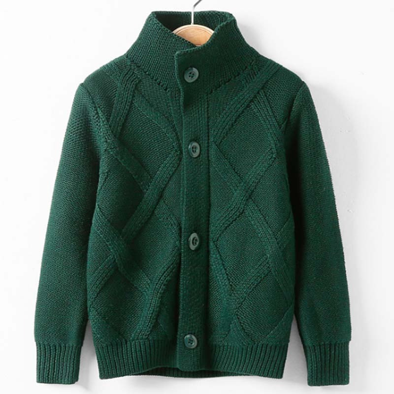 Unisex Kids Turtleneck Knit Shirt Knitwear Long Sleeve Child Jersey Knitted Jumper Thick Sweater Babies Cardigan