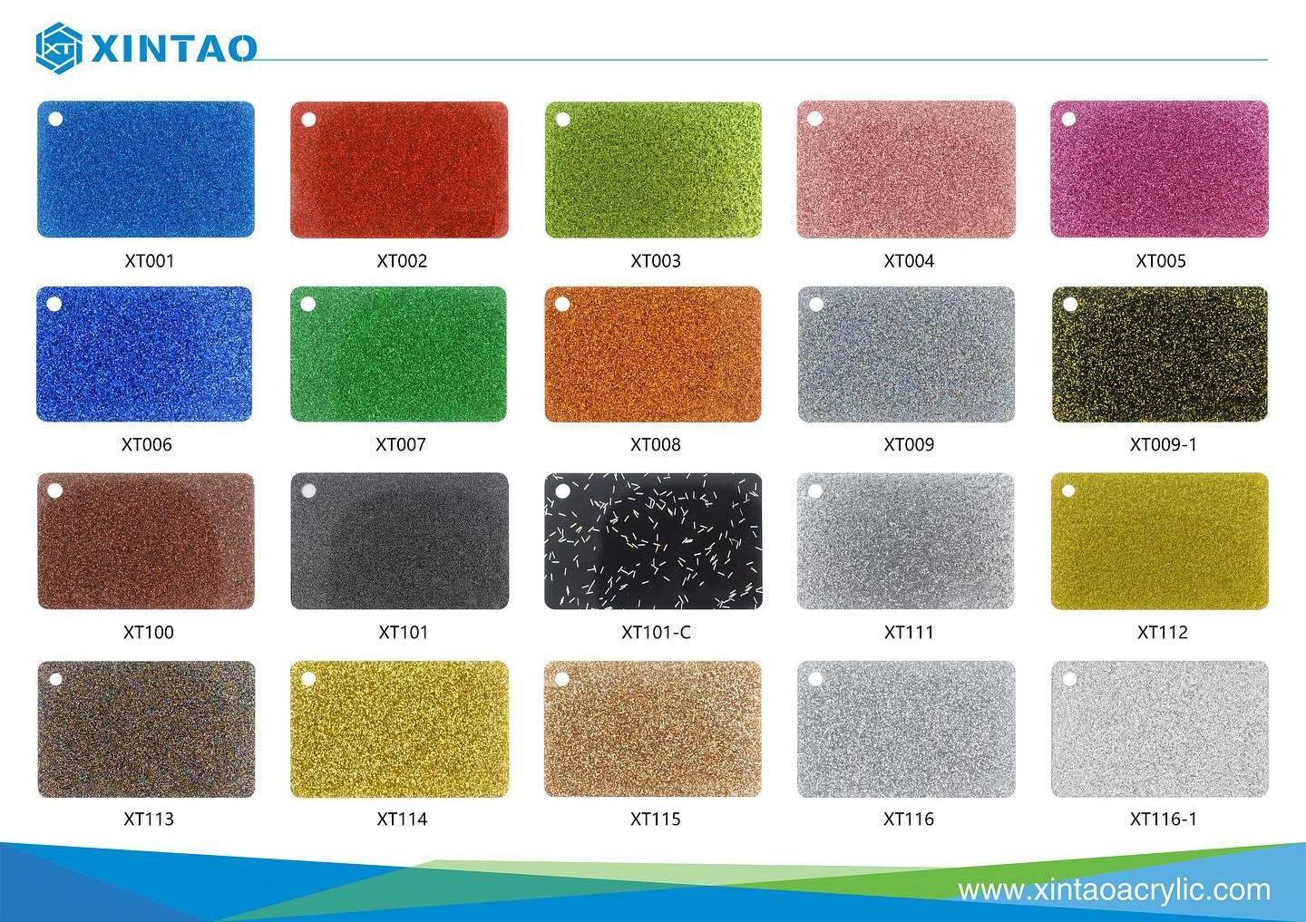 Xintao Opal 1/8 Inch Colorful Glitter Cast Acrylic Glass Sheet For Table Office Room Divider