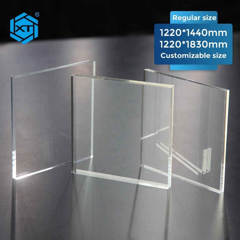 High Transparency Clear Square 1mm 2mm 3mm 4mm 5mm Thickness 6 1/2 Inches Cast Acrylic Sheet Wholesales