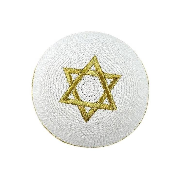 Comfortable Custom Logo Hand Crocheted Comfortable High Quality Jewish Kippah Suitable For All Ages