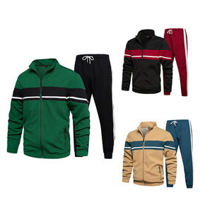 Wholesale New Trendy Tracksuits Custom Multicolor Tracksuit Men French Terry Sweatshirt