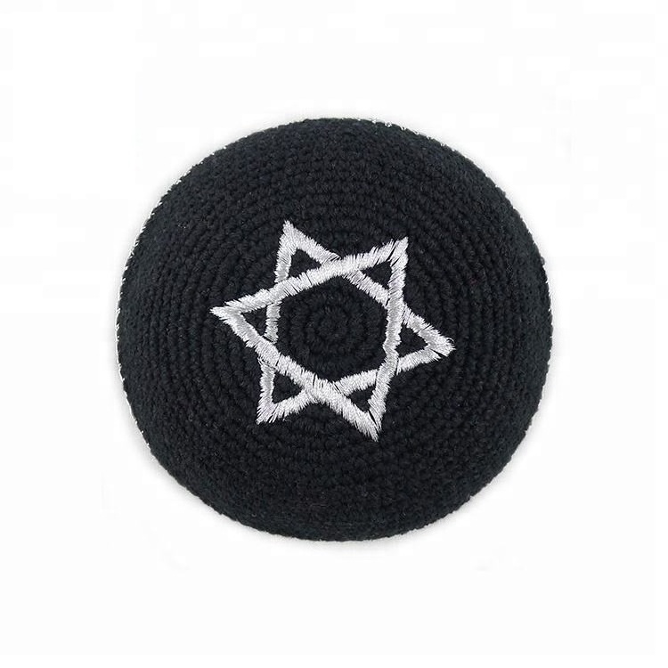 Comfortable Custom Logo Hand Crocheted Comfortable High Quality Jewish Kippah Suitable For All Ages