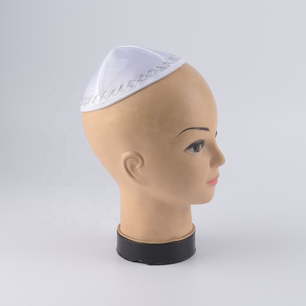 High Quality Men Boys And Kids All Size Custom Logo Polyester Satin Jewish Kippah