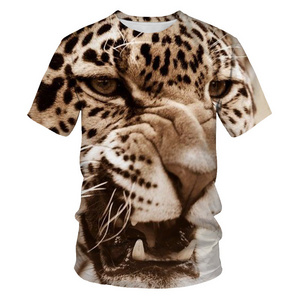 Wholesale Animal Unisex Sublimation Polyester Men'S Casual 3d T-Shirts 3d Custom Printing 3d T-shirt