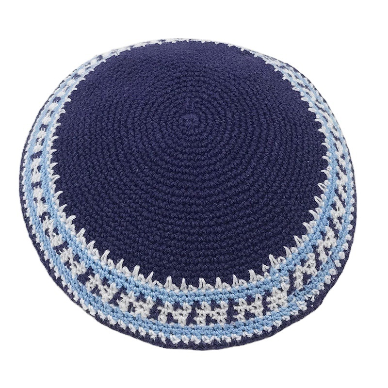 2024 New Jewish Head Covering,Hand Crocheted LGBT Rainbow Kippa Theads Knitted Yarmulkes/Kipot/Kippot/Kipa/Kippahs