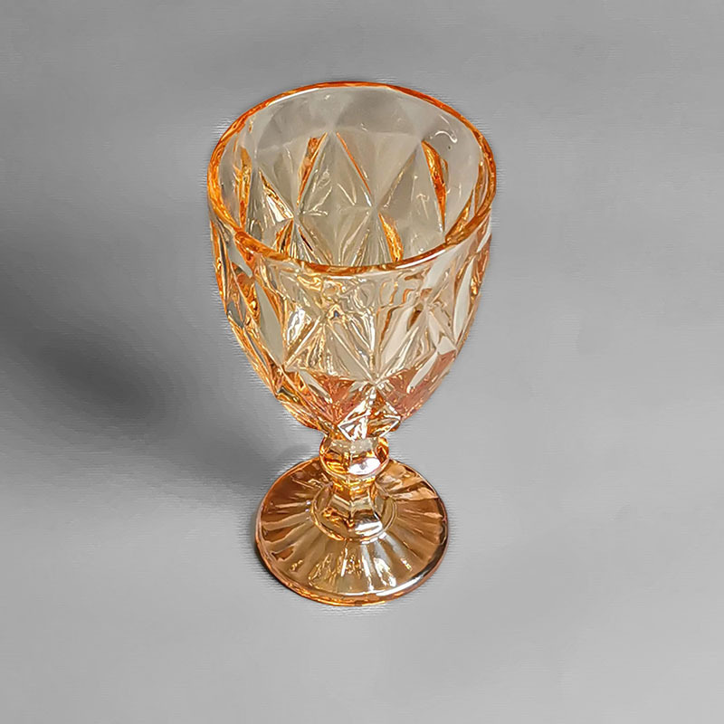 Amber Colored Wholesale Wine Glass Cups Luxury Cocktail Wine Glasses Drinking Juice Cup For Bar Party Wedding