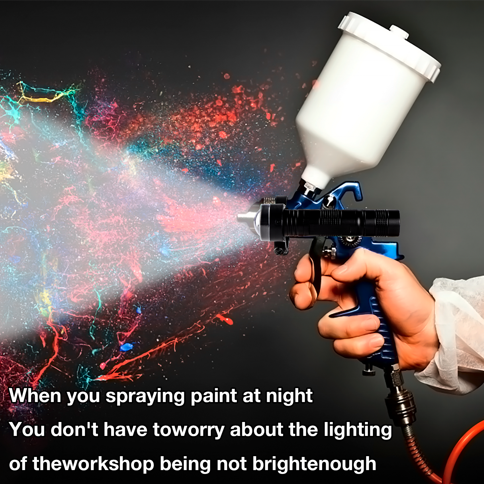 Adjustable Led Spray Gun Light for Airbrush Spray Paint Lamp Light For Paint Sprayer