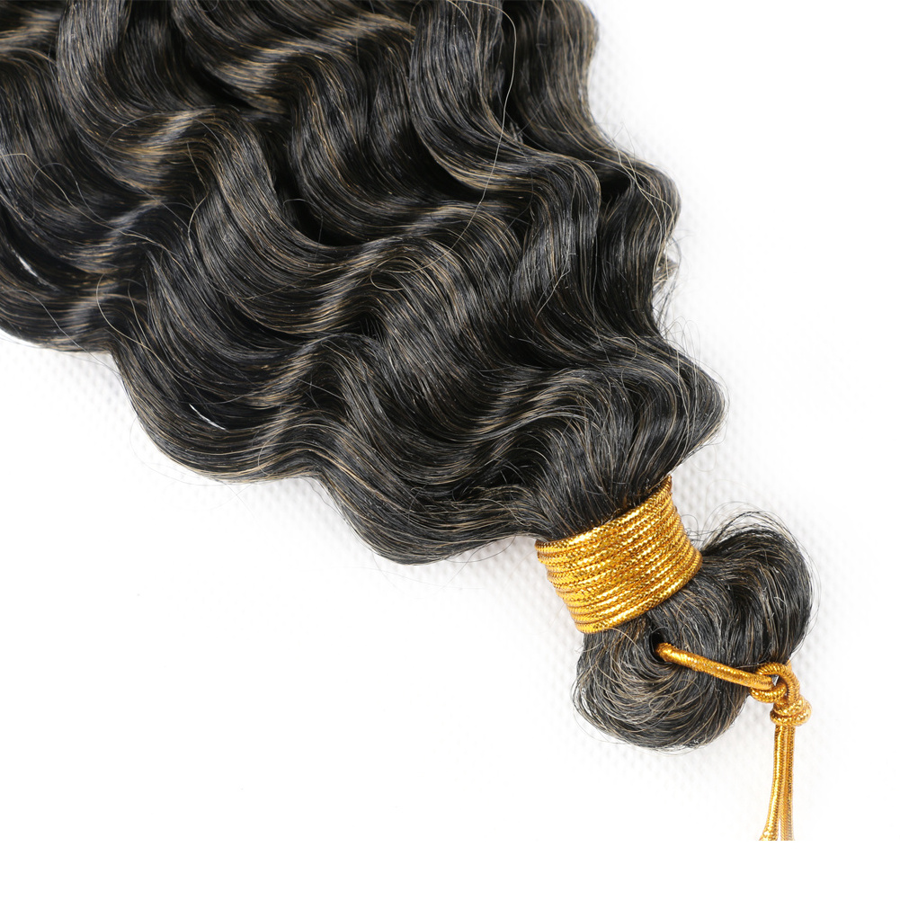 Wholesale stock Synthetic Premium Fiber Deep Twist Braiding Hair Crochet Attachments Hair Bulk