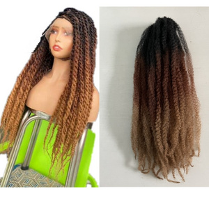 8" 12" 18" 24" Ombre Marley Twist Afro Kinky Bulk Braiding Hair 100g/Pack Synthetic Cuban Twist Crochet Ghana Braids 30 strands