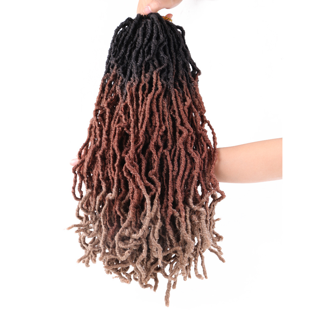 New Ombre Nubian Locs Crochet Braids Hair Extensions Toyokalon Synthetic Fiber Vendor Packs Desired Locs 18