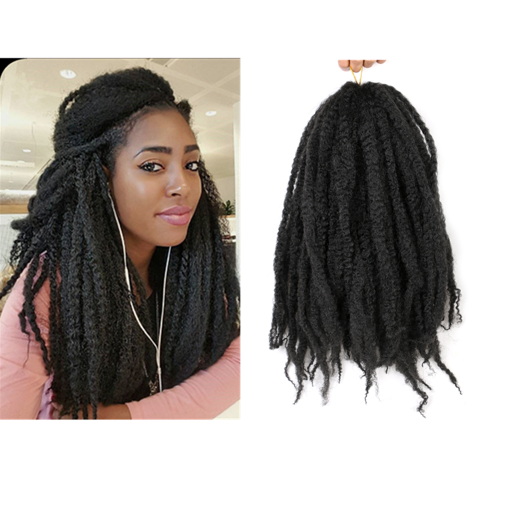 Pervado Hair Afro Twist Braids Fluffy Kinky Marley Braids Hair Extensions Synthetic Natural Hair Soft Kinky Twist