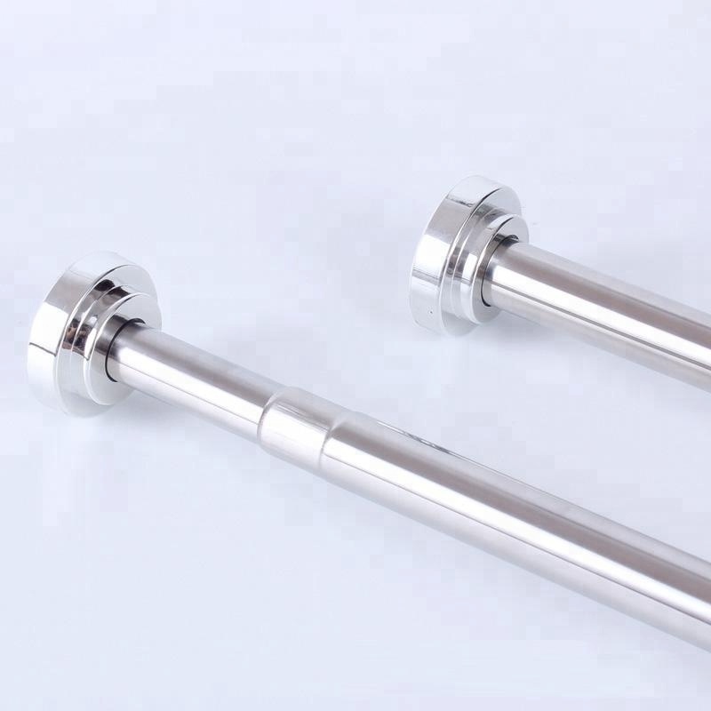 Hot sell stainless steel different sizes DIY telescopic shower curtain rod