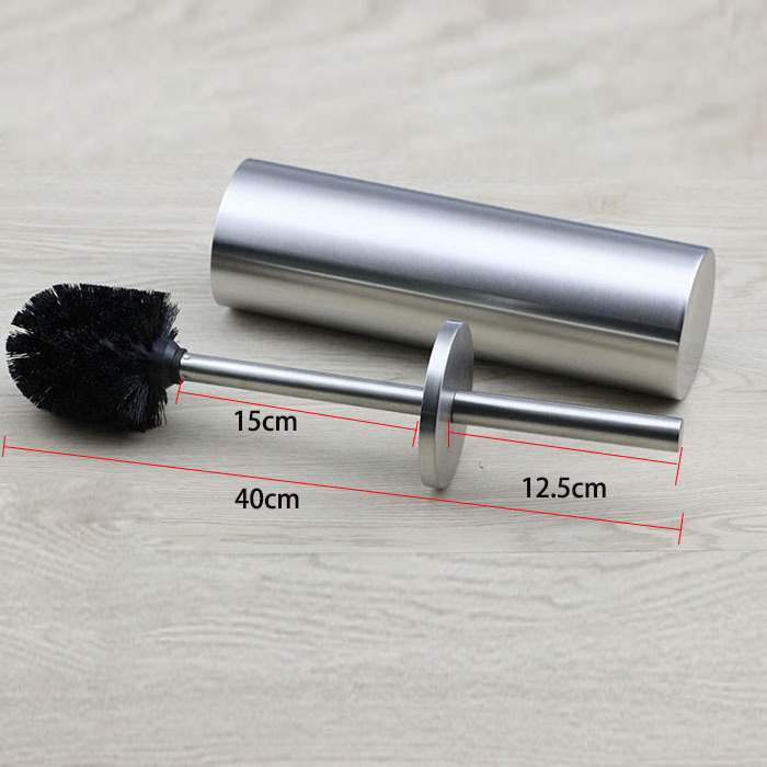 Elegant and durable knock down 304 stainless steel toilet brush and holder for bathroom