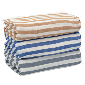 Mykonos Blanket Large Towel 100% Cotton Fouta Turkish Beach Towel Peshtemal 140*170 cm 440 gr Turkish Towel