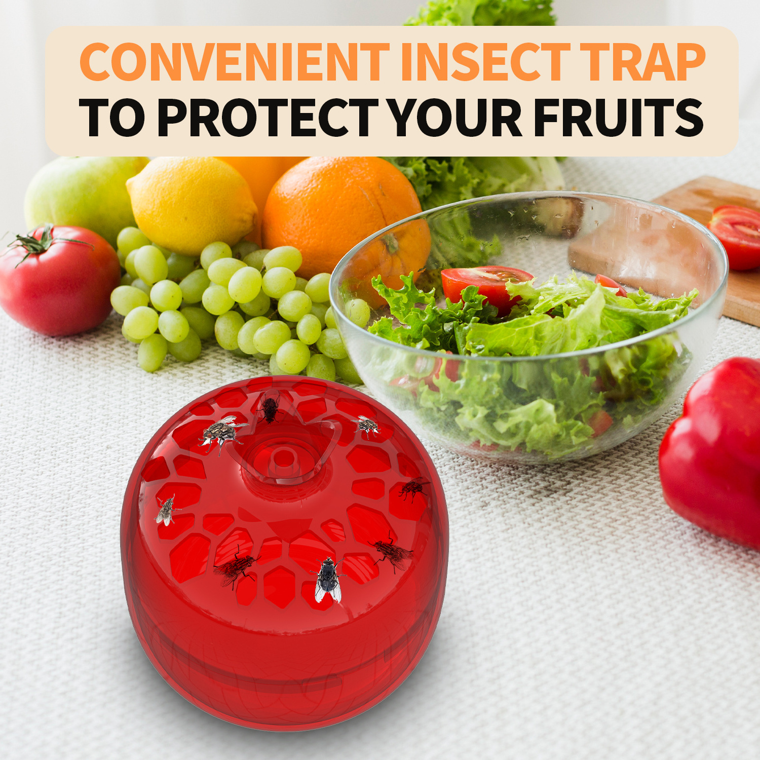 X-Pest fruit fly gnat pests fly catcher indoor trap bug zapper sticky wasp trap house reusable fly trap insect killer