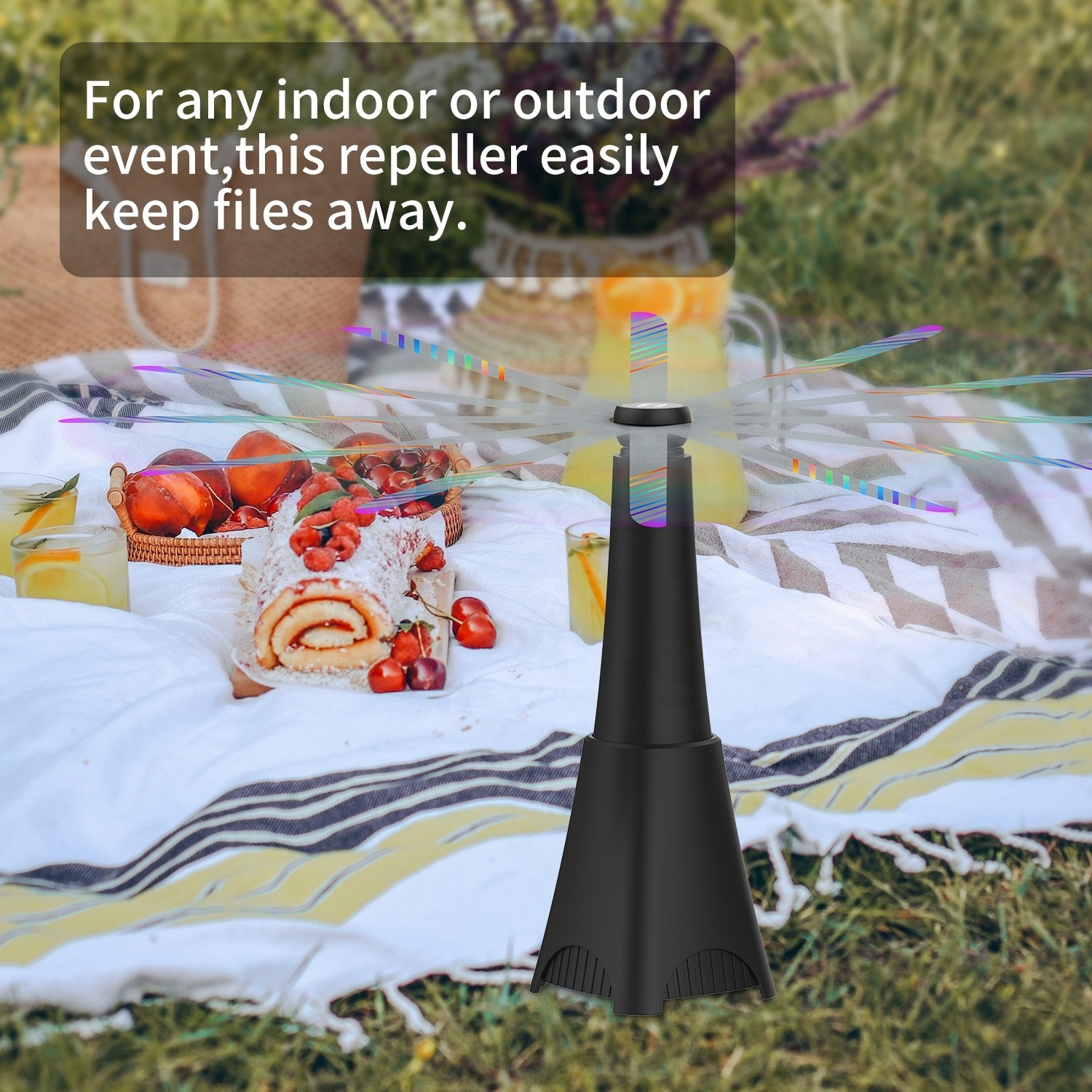 Outdoor Multi-function Fan Leaf Fly Repellent Automatic Fly Catcher