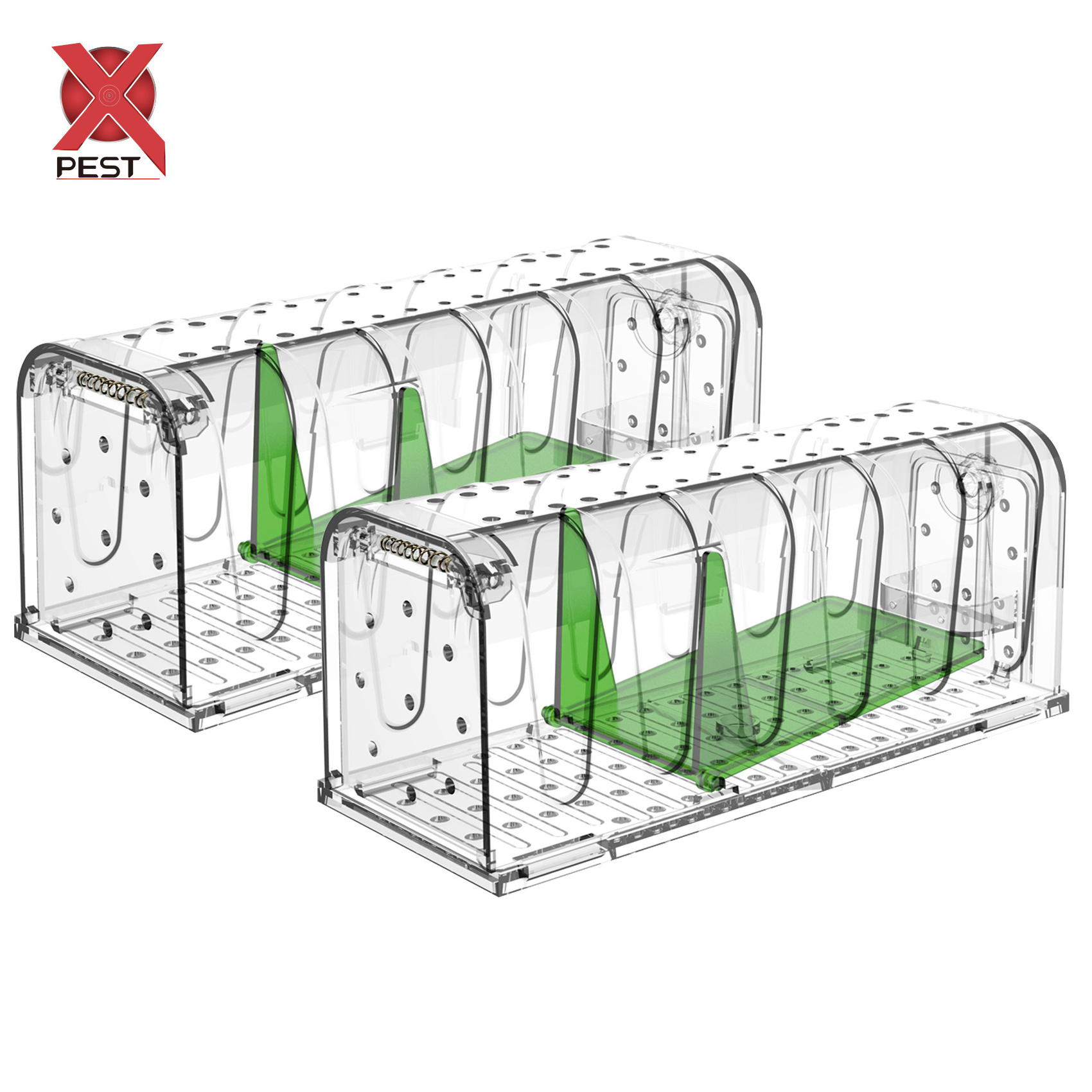 Reusable No Kill Mouse Trap  Humane Live Mouse Cage Transparent Noise-Free Reusable Mouse Trap Cage Indoor