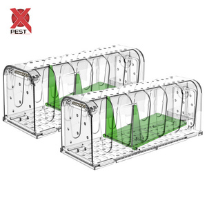 Reusable No Kill Mouse Trap  Humane Live Mouse Cage Transparent Noise-Free Reusable Mouse Trap Cage Indoor