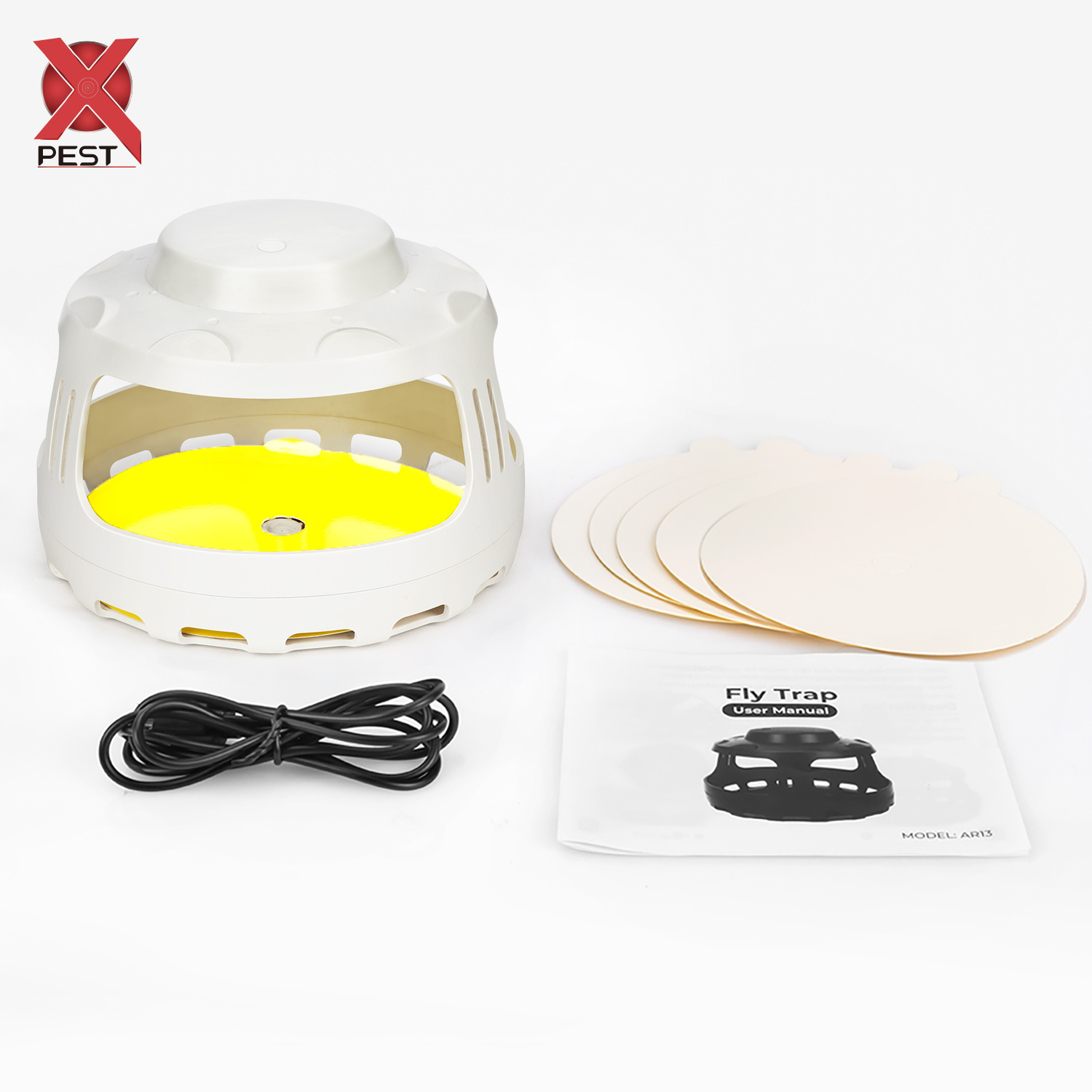 Insect Trap LED UV Light Attractive Fly Trap Bugs Fleas Moth Gnat Traps Mosquitoes Sticky Board Electronic Insect Zapper