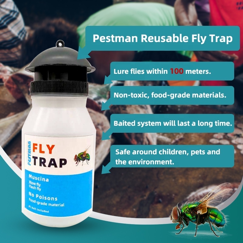 To Solve The Fly Problem Fly Bottle Fly Trap Bait Insect Trap,Safe And Pollution-Free